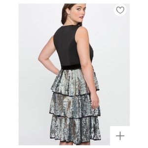 Eloquii Dresses - Eloquii Tiered sequin dress size 18/20 Eloquii Dresses - Eloquii Tiered sequin dress size 18/20
